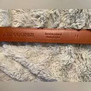 J.W. Cooper | Accessories | Genuine Lizard Skin Brown Belt  display picture 1